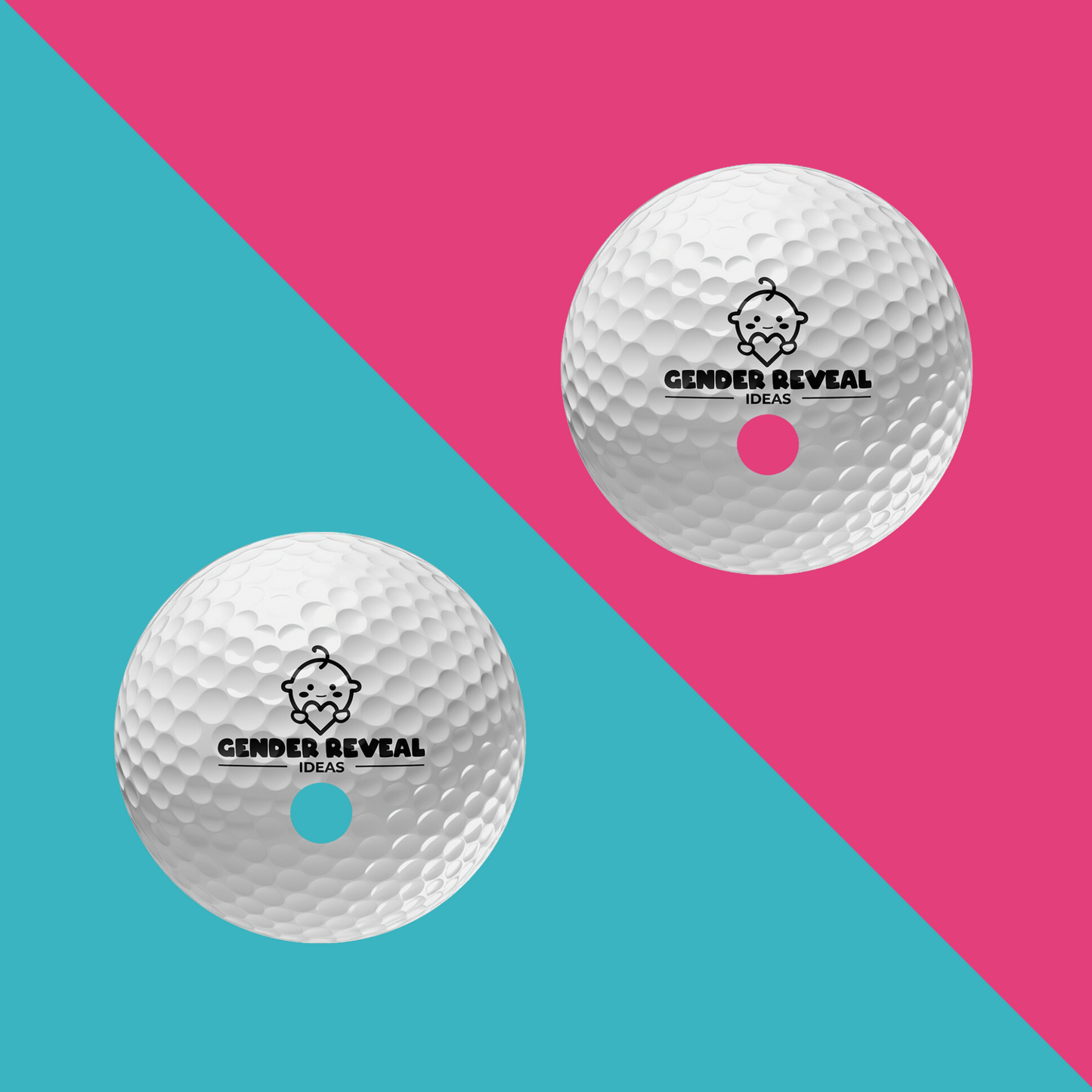 Sports Gender Reveal Golf Balls