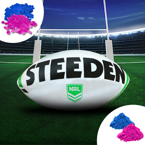 Sports Gender Reveal NRL Rugby Ball