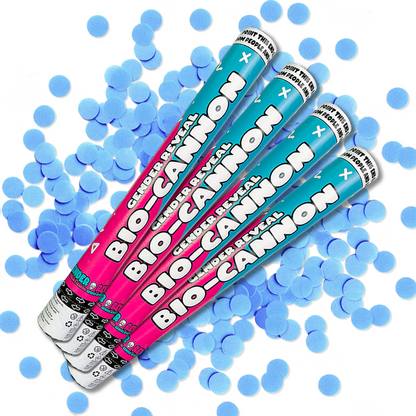 Gender Reveal Confetti Cannon XL BIO Bundle