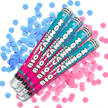 Gender Reveal Confetti Cannon XL BIO Bundle
