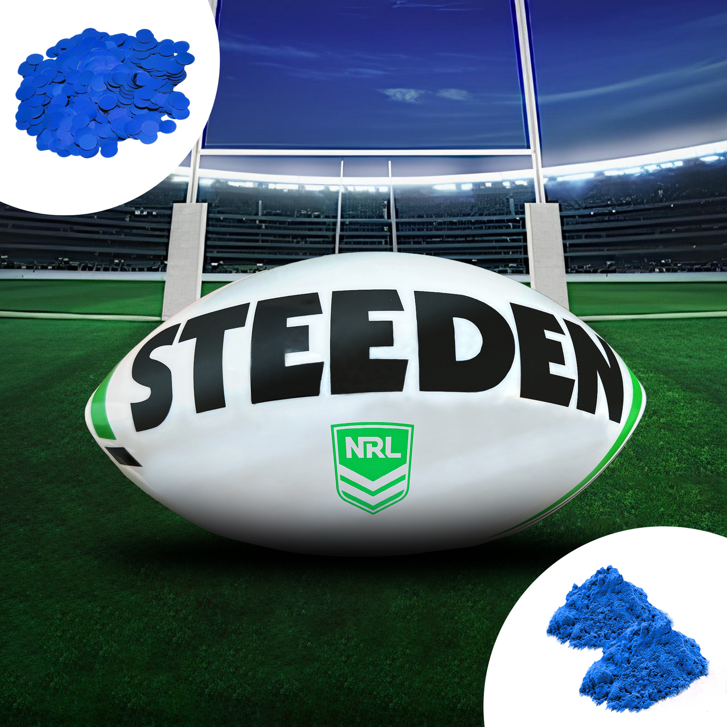 Sports Gender Reveal NRL Rugby Ball