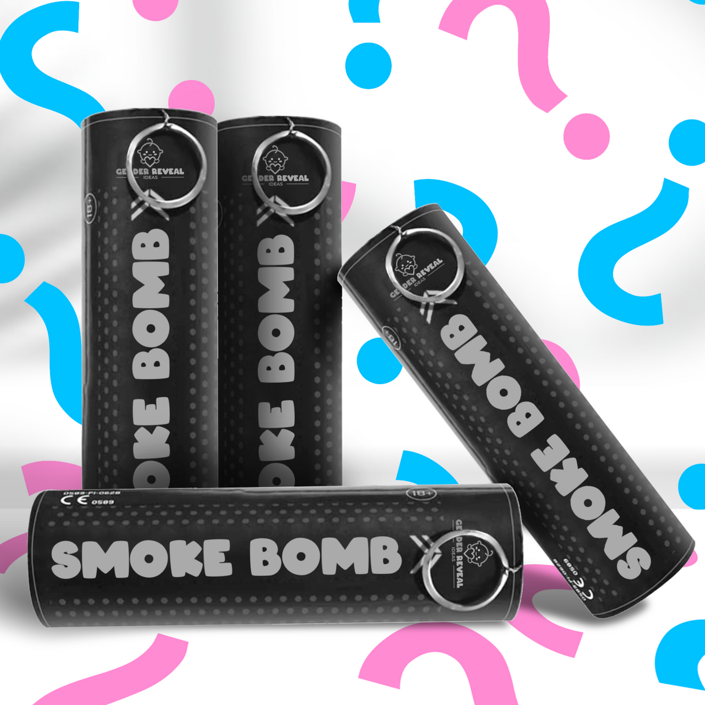 Quad 💥 Extreme Gender Reveal Smoke Bomb Pack