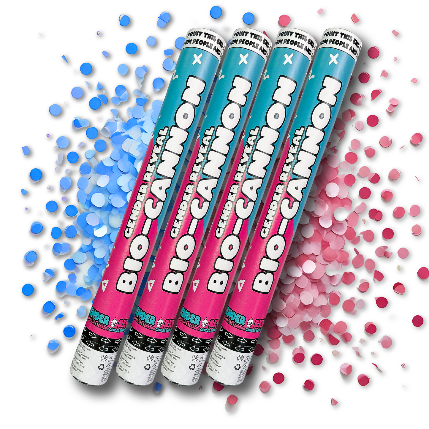 Gender Reveal - Confetti Cannon XL BIO Bundle