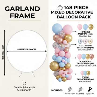 DIY Hire Gender Reveal Balloon Garland