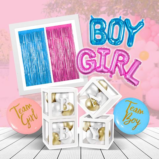 Basic Gender Reveal Decoration Set