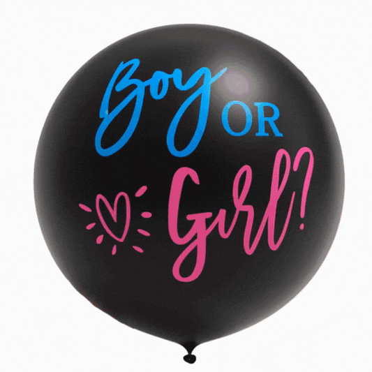 Boy/ Girl Giant 90CM Latex Confetti Gender Reveal Balloon