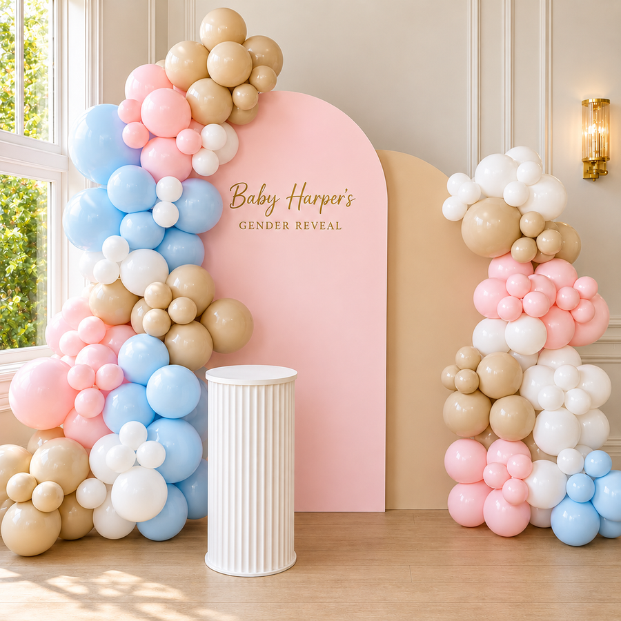 Balloon garland setup