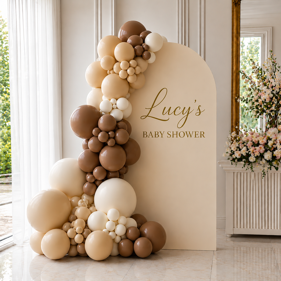 Balloon garland setup