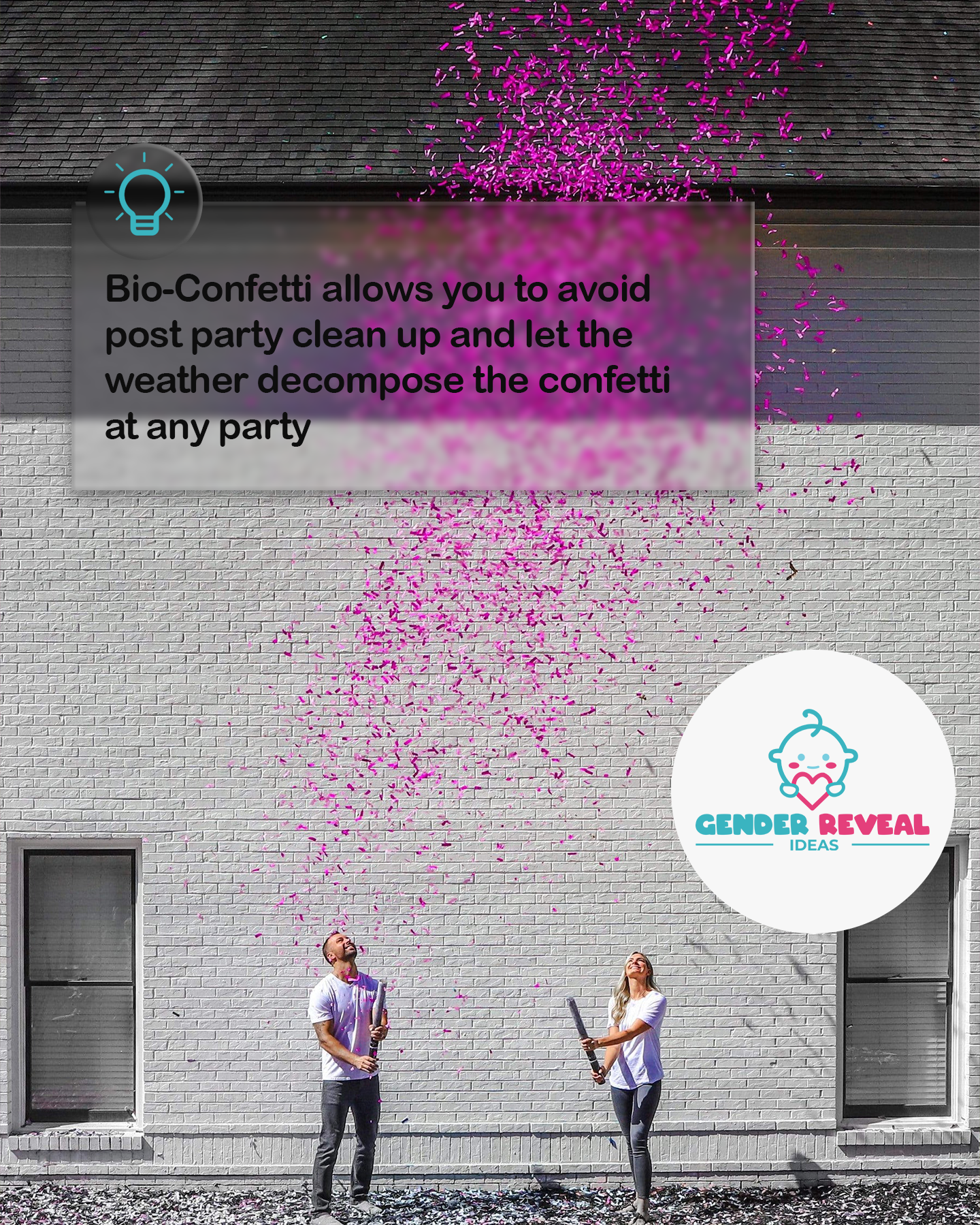 Gender Reveal - Confetti Cannon XL BIO Bundle