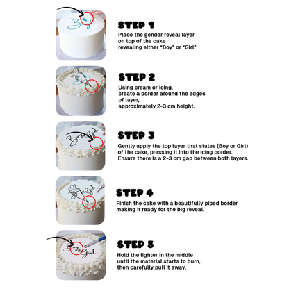 6" Viral Burn Away Cake Topper Kit