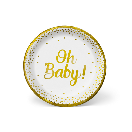 Oh Baby Gender Reveal/ Baby Shower Plates