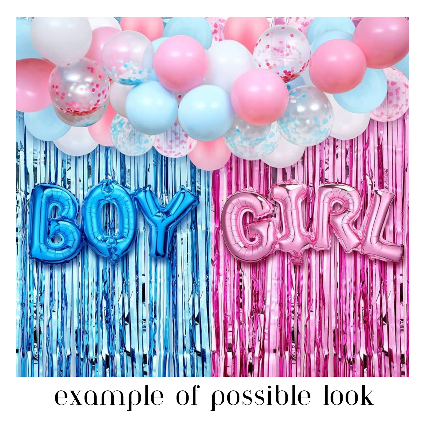 BOY/ GIRL  Foil Air Fill Gender Reveal Balloons