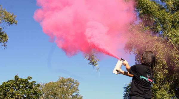 Giant powder cloud