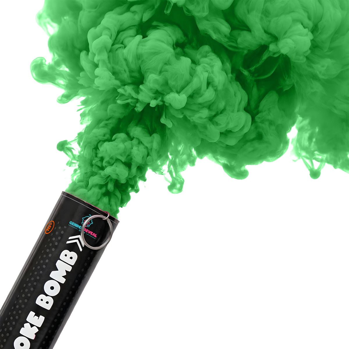 Gender reveal smoke bombs in pink and blue colors