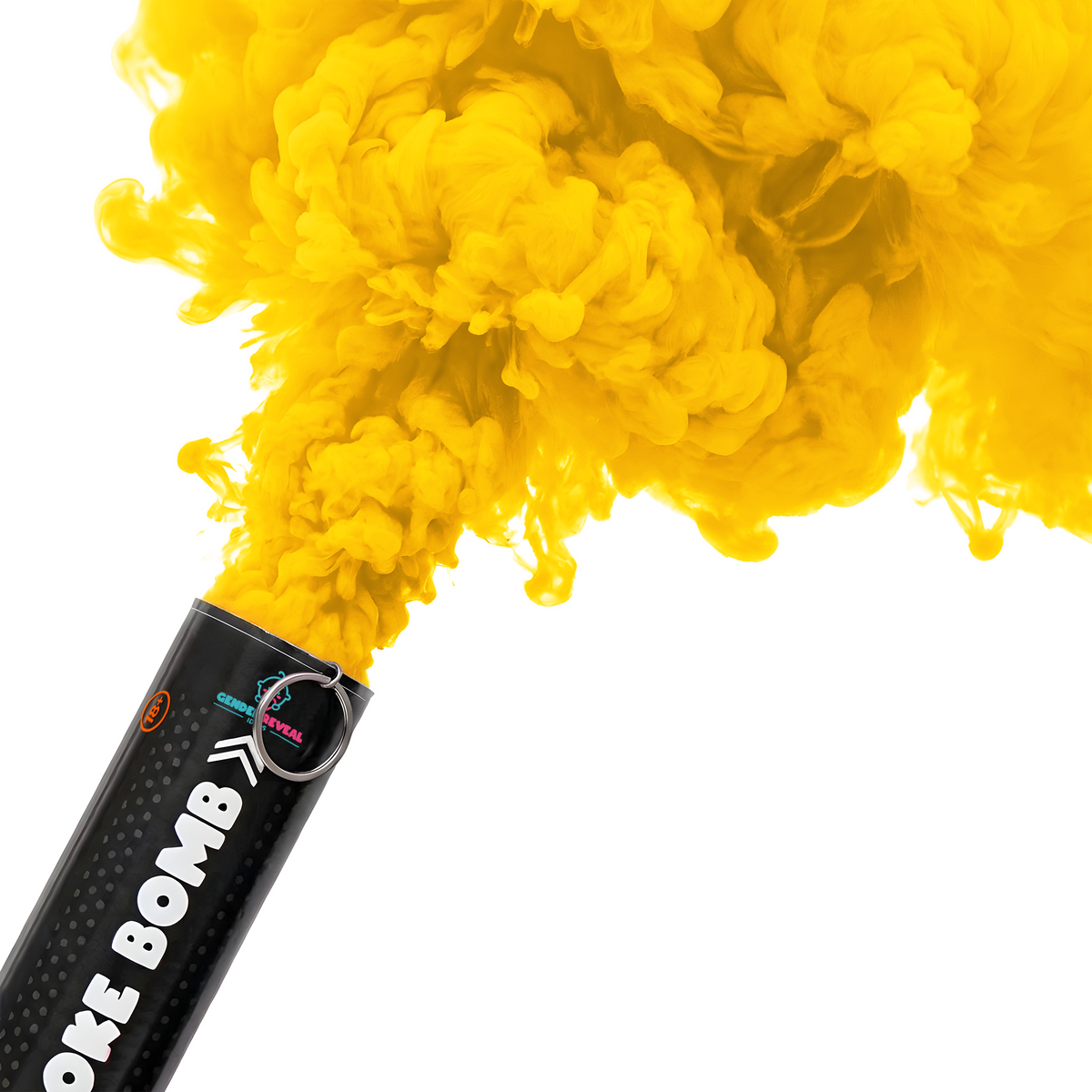 Gender reveal smoke bombs in pink and blue colors