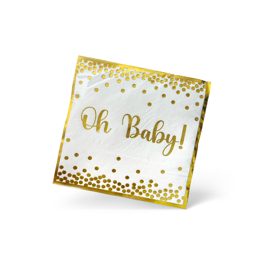 Oh Baby Gender Reveal/ Baby Shower Napkins