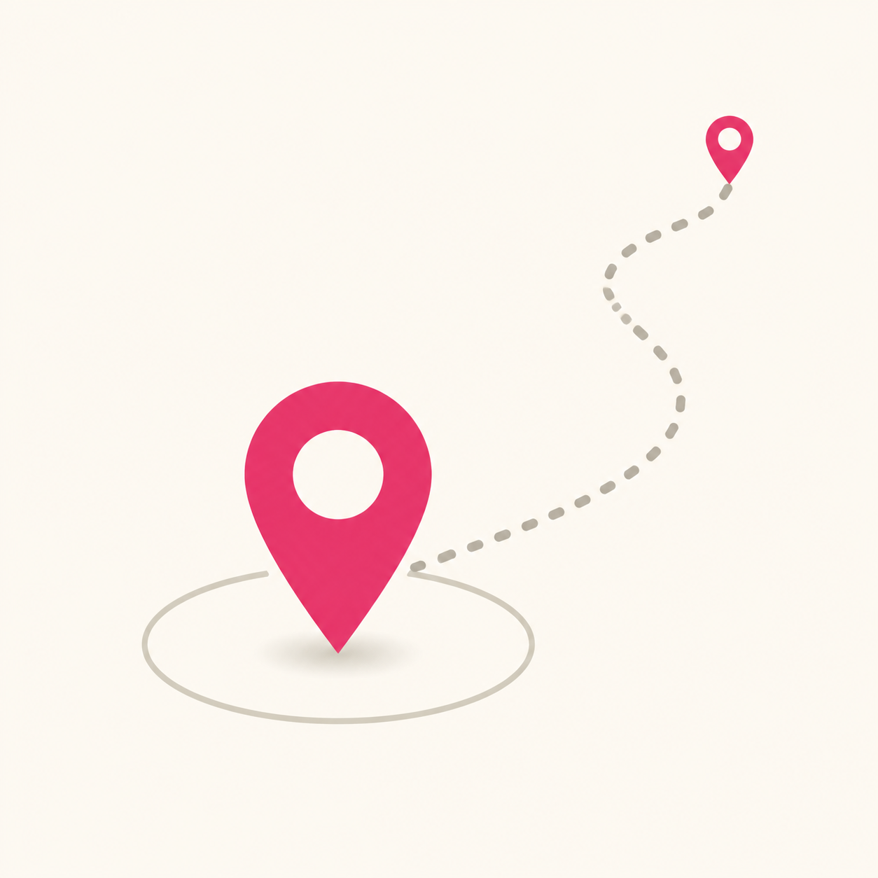 Sydney Setup Distance Surcharge — map pin with dotted route to destination