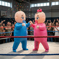 Custom inflatable baby costume for gender reveal party