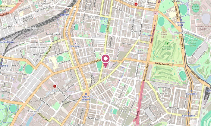 Map of Sydney HQ, Waterloo NSW