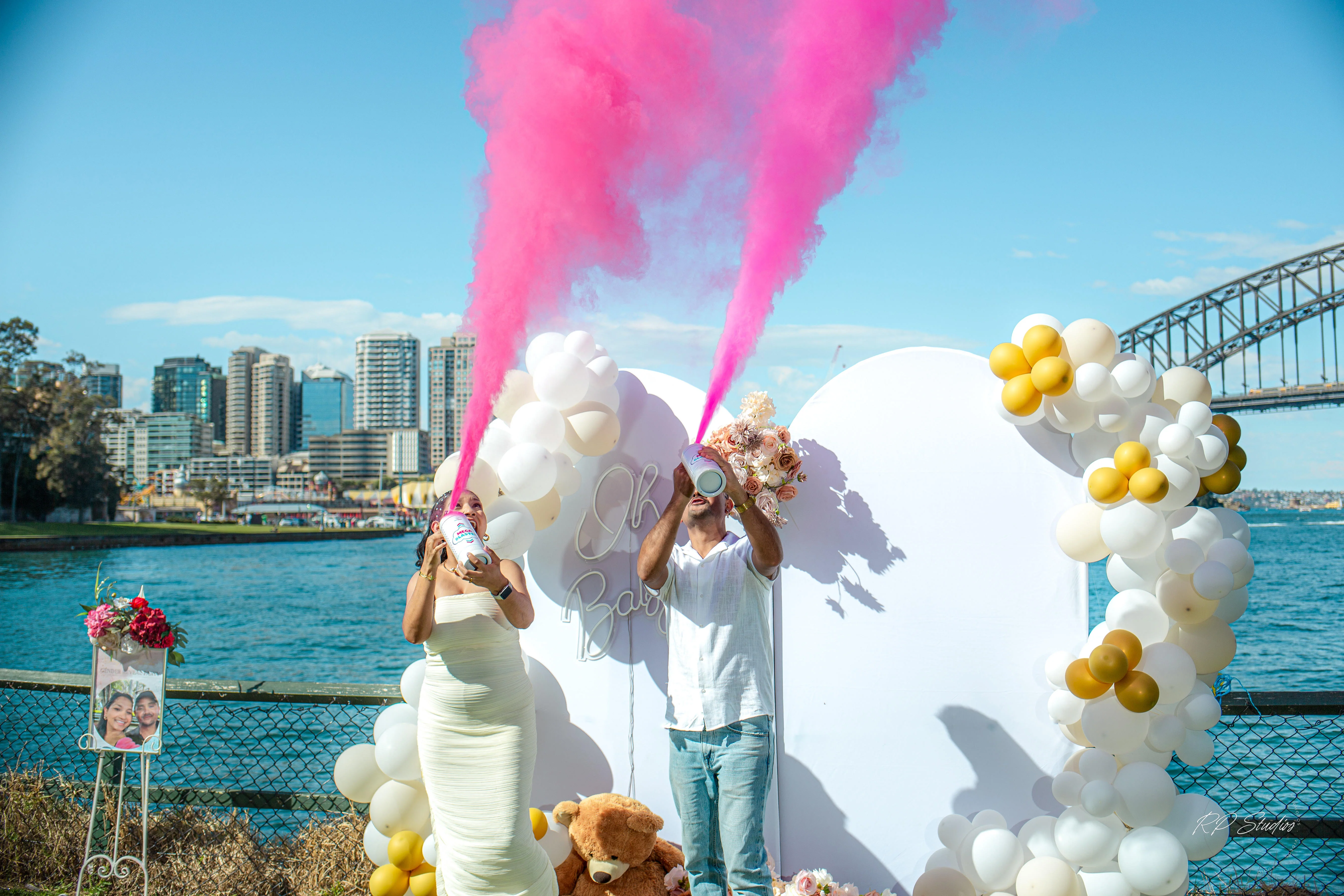 Gender reveal party background